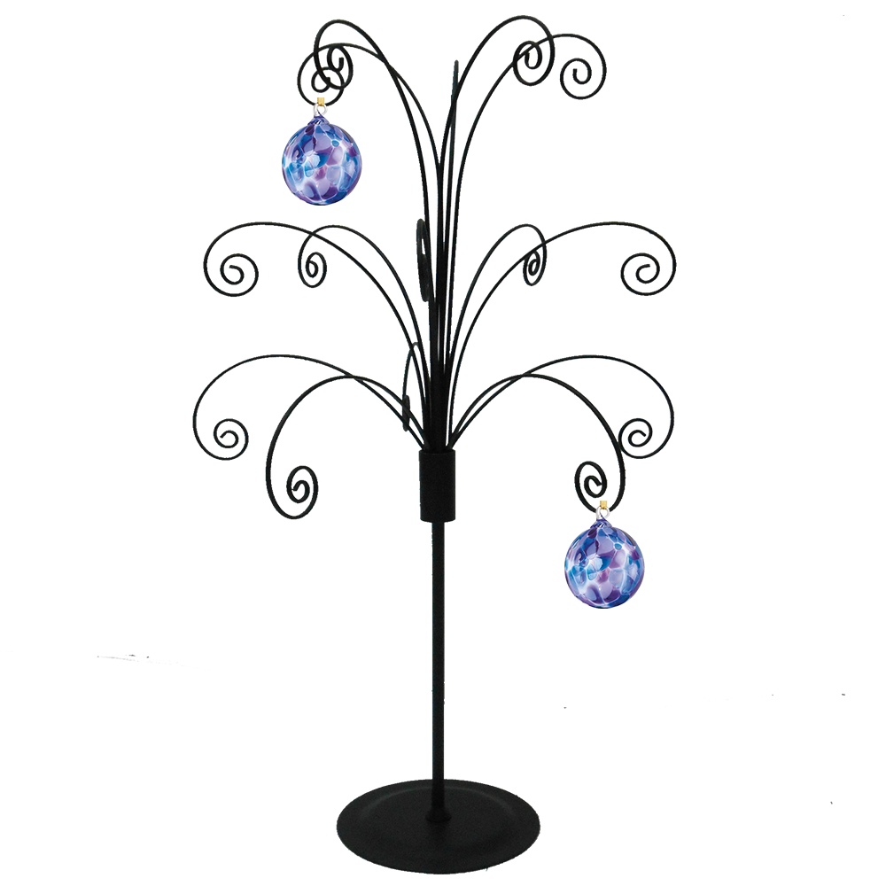 Metal Christmas Tree Ornament Display Stand Black 20 Inch